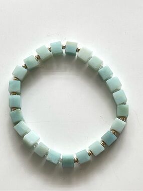 New Free People Amazonite Stone Stretch Bracelet
